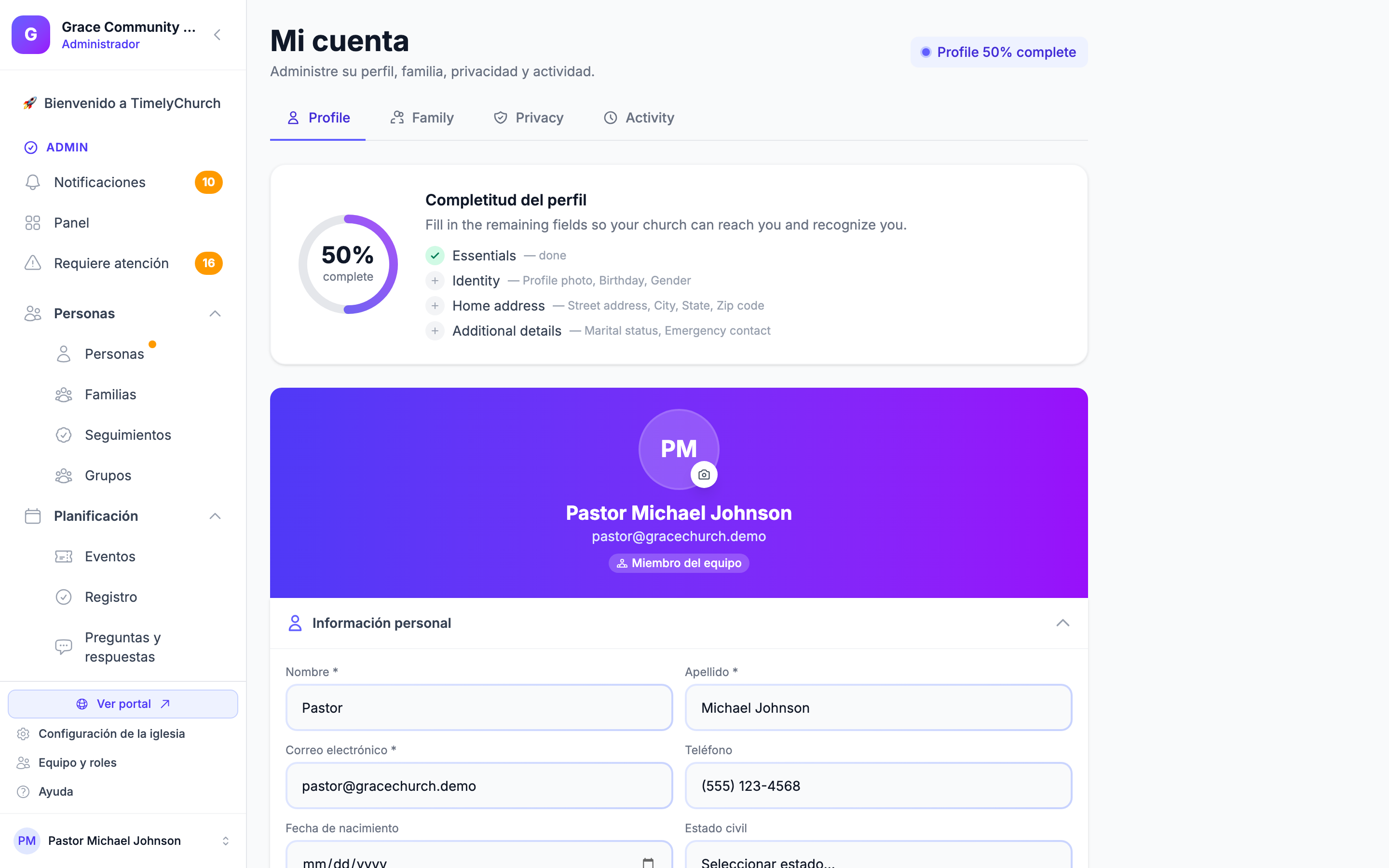 Página de perfil del portal del maestro con la sección Certificaciones que enumera varias certificaciones y sus fechas de vencimiento. Las certificaciones aparecen en el perfil del portal del miembro/maestro, mostrando las certificaciones del usuario con sesión iniciada.
