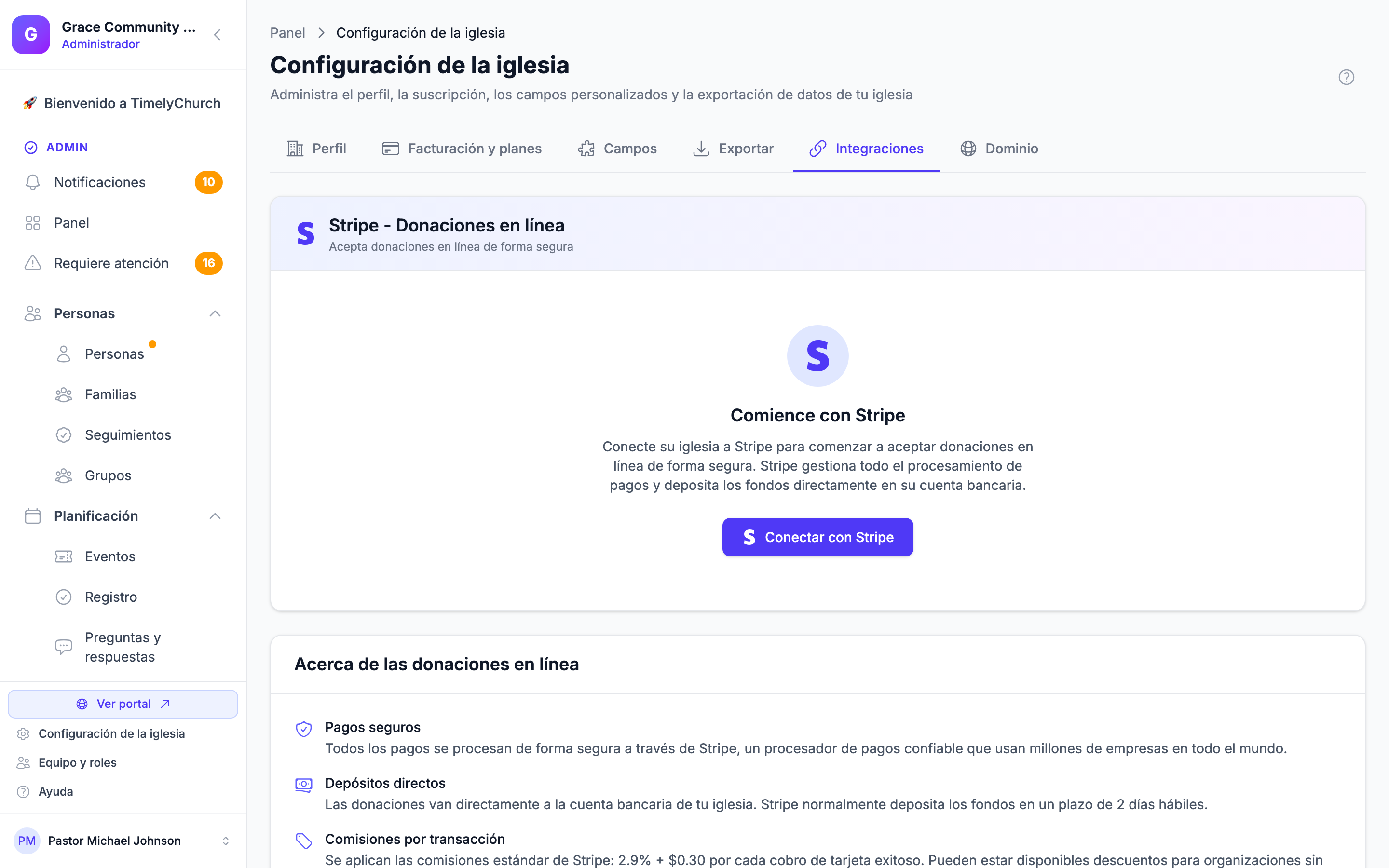 Configuración de Stripe Connect con el botón Conectar con Stripe